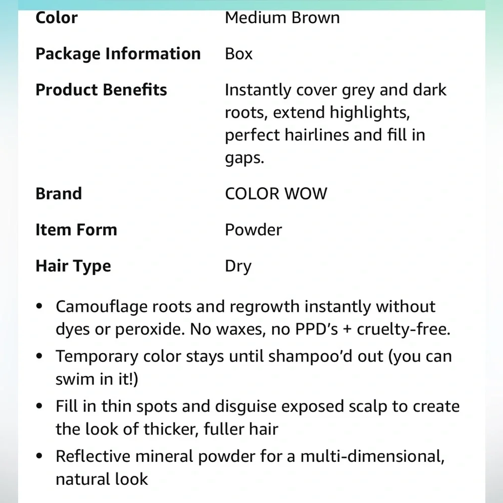 Color WOW Root Cover Up Medium Brown & Eyebrow Color